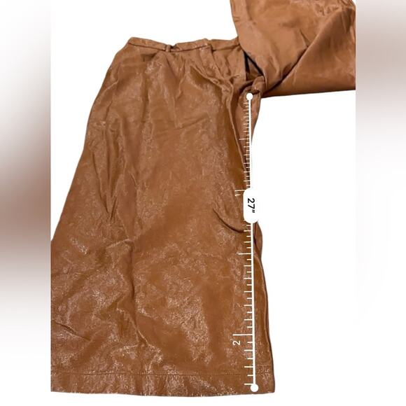 RTR Slate & Willow Brown Faux Leather High‎ Rise Wide Leg Pants Sz XL - Picture 14 of 14